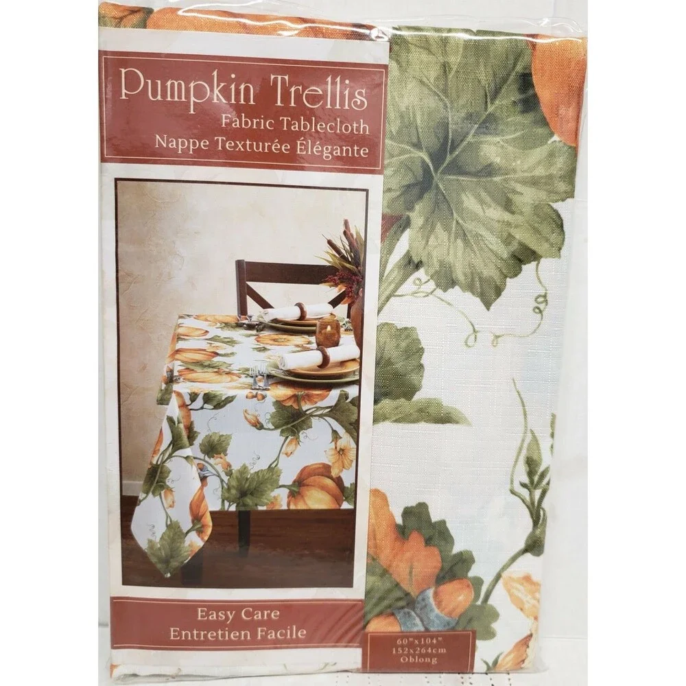 Printed Linen Tablecloth 60 x 104